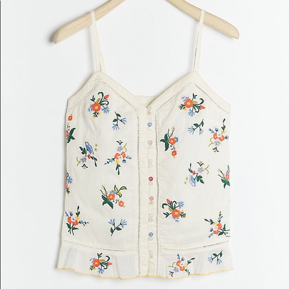 ISO Anthropologie Faye Embroidered Cami 00P / 00